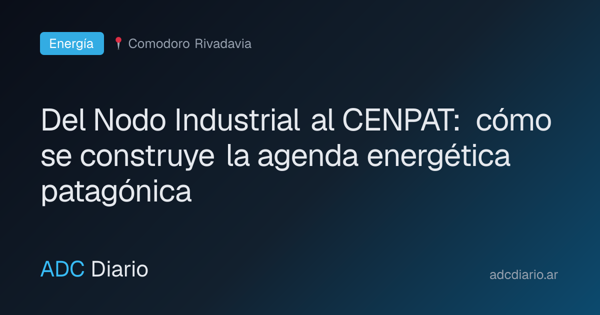 Del Nodo Industrial al CENPAT: cómo se construye la agenda energética patagónica
